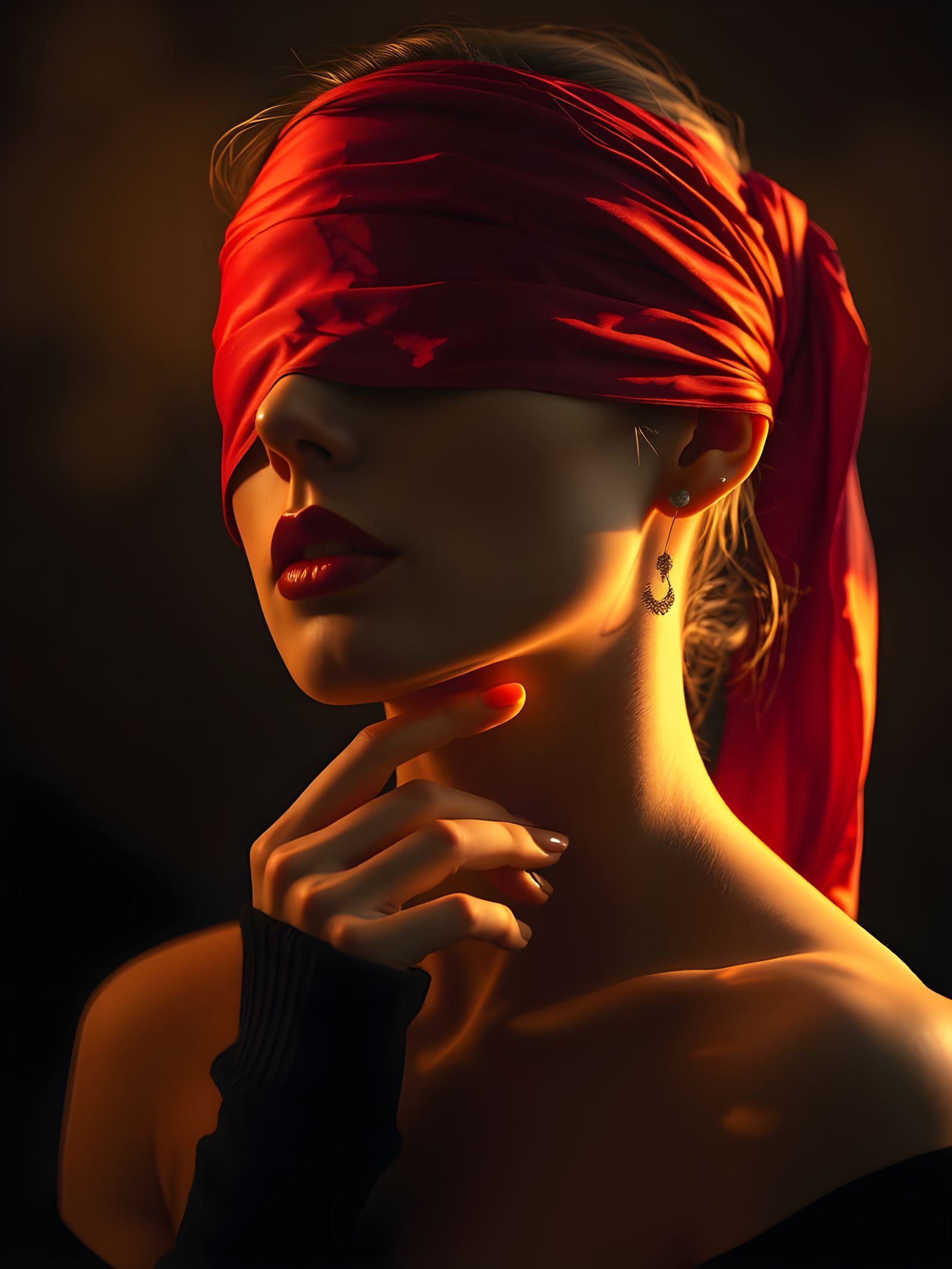 Ethereal Woman Basks in Mysterious Glow