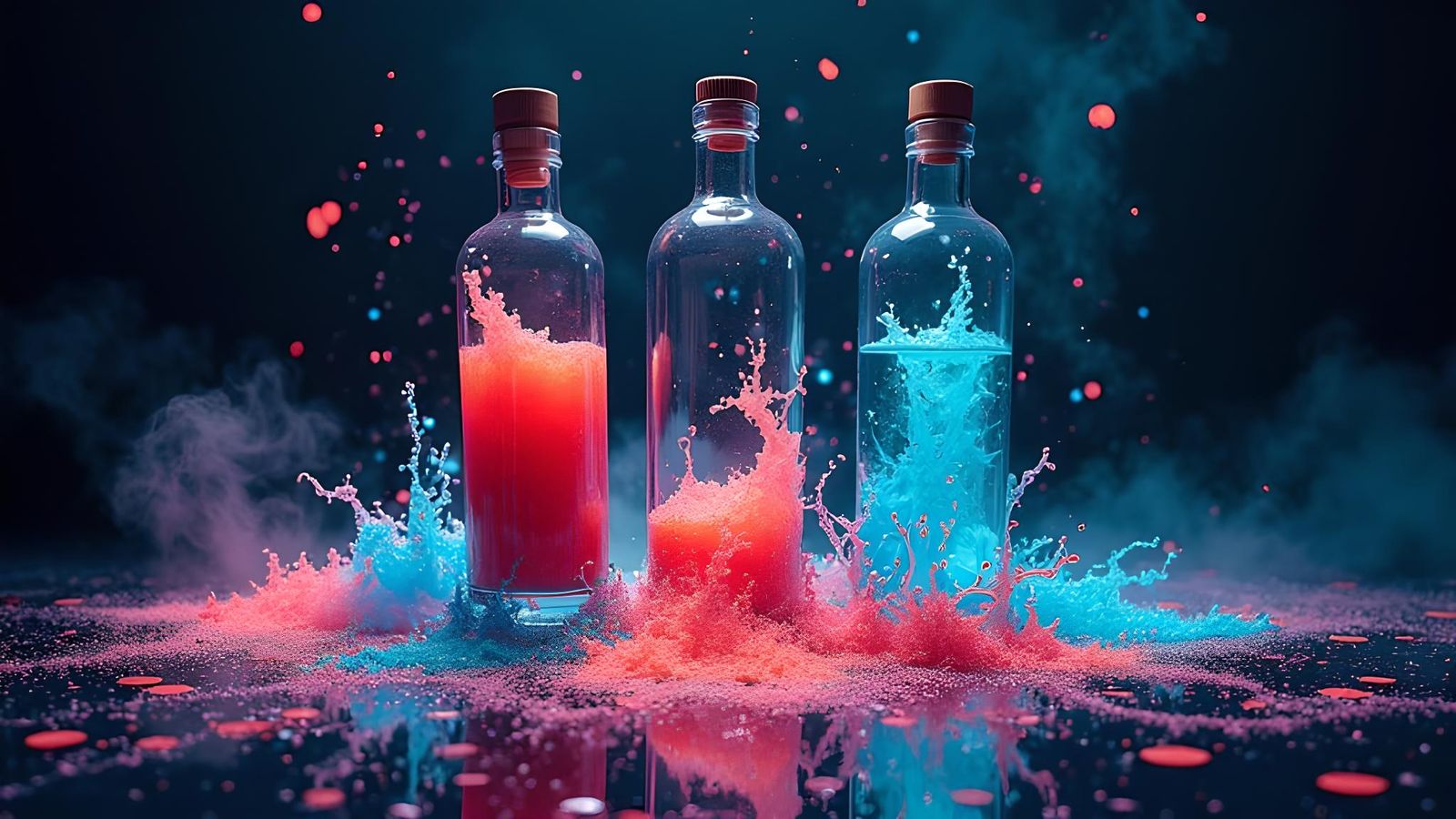 Fluorescent Psychedelic Alcohol Ink Abstract Design