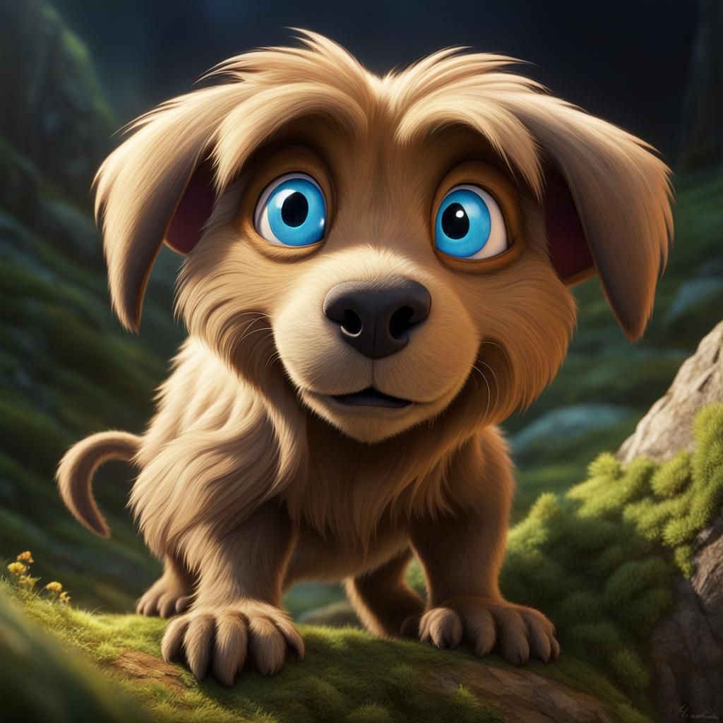 Gurgi from Black Cauldron in Hyperrealistic 3D Rendering