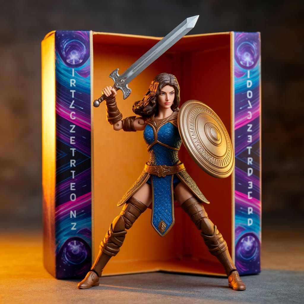 Female fantasy action figure new in the box, 80's era toy, s...