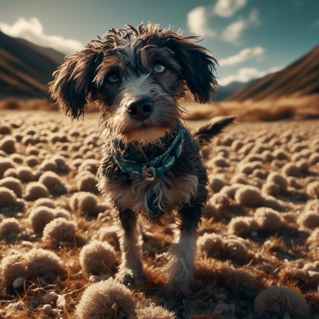 Guilty Dog Portrait in Hyperrealistic Style