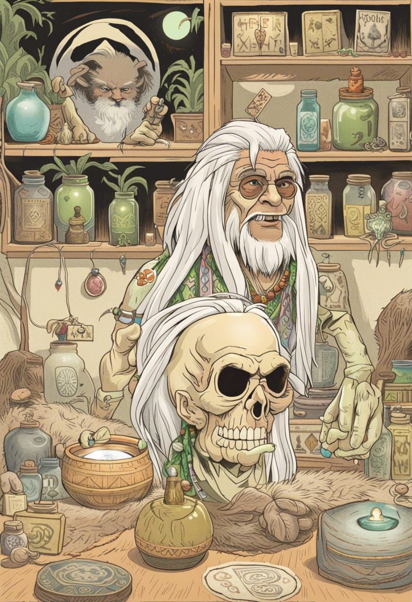 Doctor Spook, Shamanic Healer in Tiki Hut