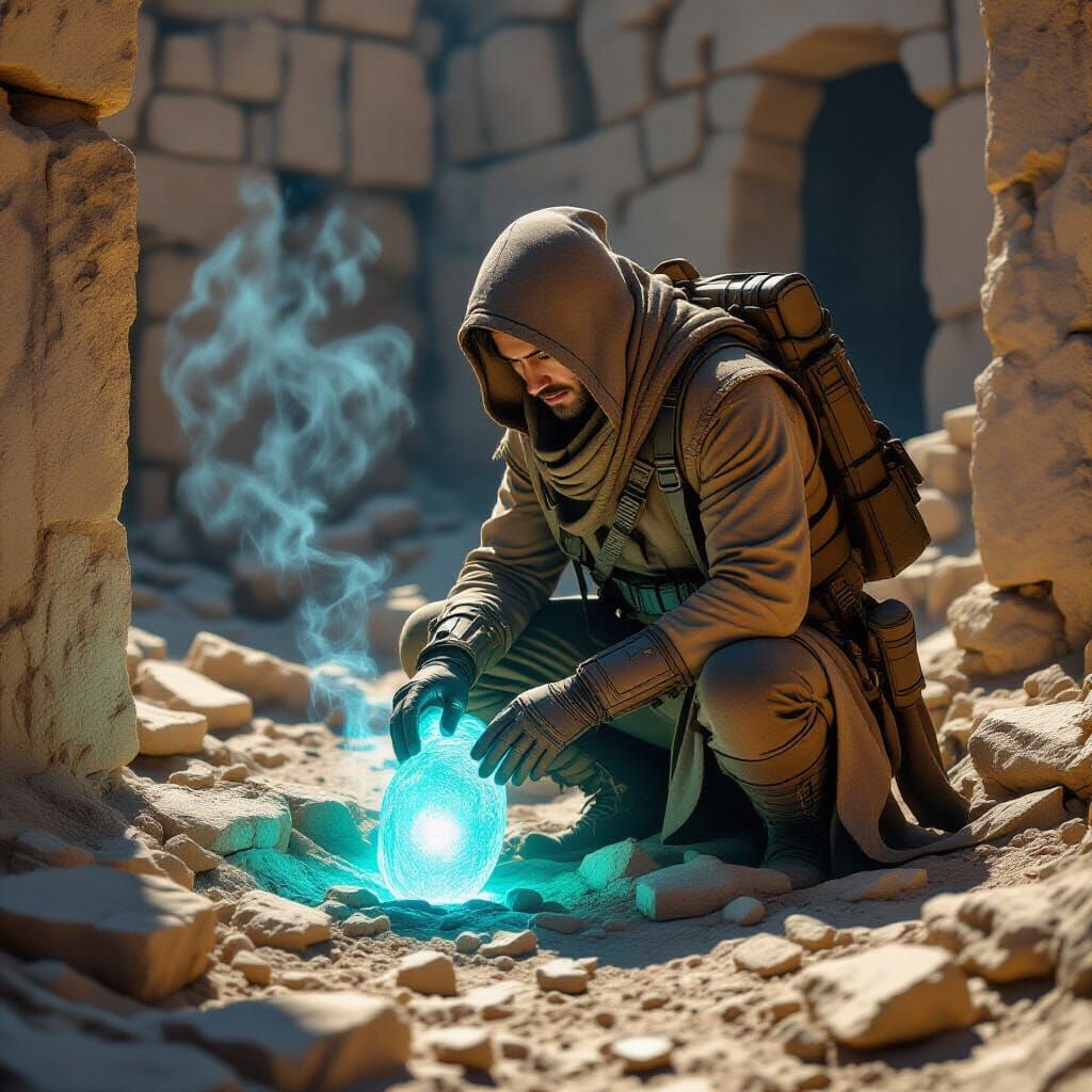 Archaeologist Unearths Glowing Relic in Ancient Ruins