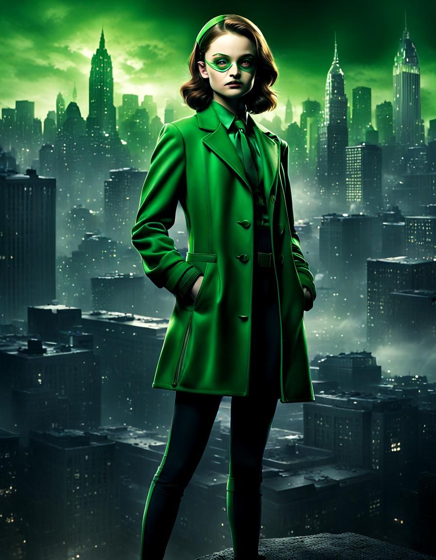 The Riddler in Gotham: Cinematic Comic Book Art
