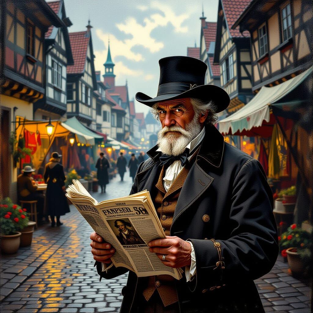 1838 German Gentleman Views Lively Gypsy Camp in Wismar