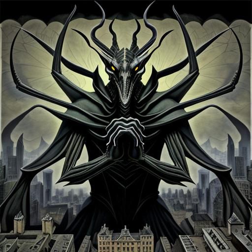 Menacing Mantis with Massive Mandibles in Matte Surrealism