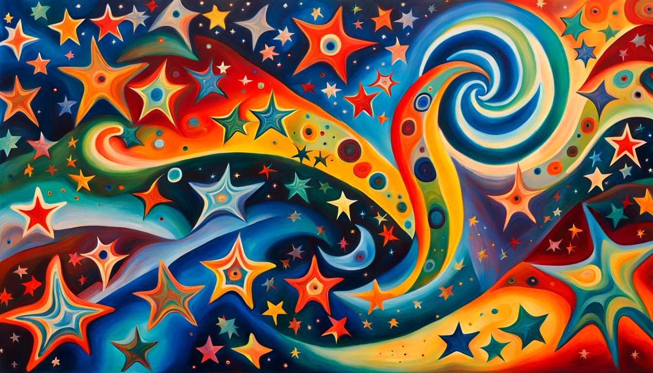 Dreamtime Painting of Cosmic Star Formation