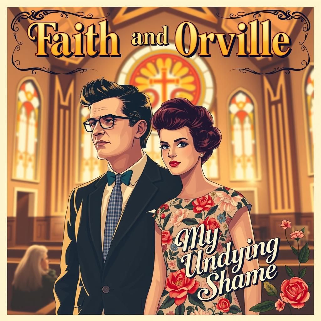 1960s Gospel Album Cover Art in Folk Realism Style