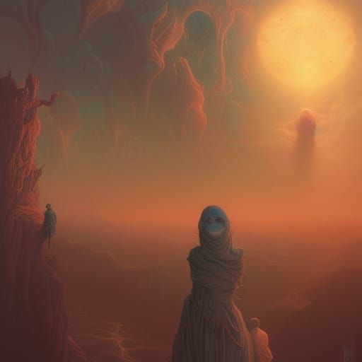 Dystopian Zombie Swarm in Detailed Digital Painting