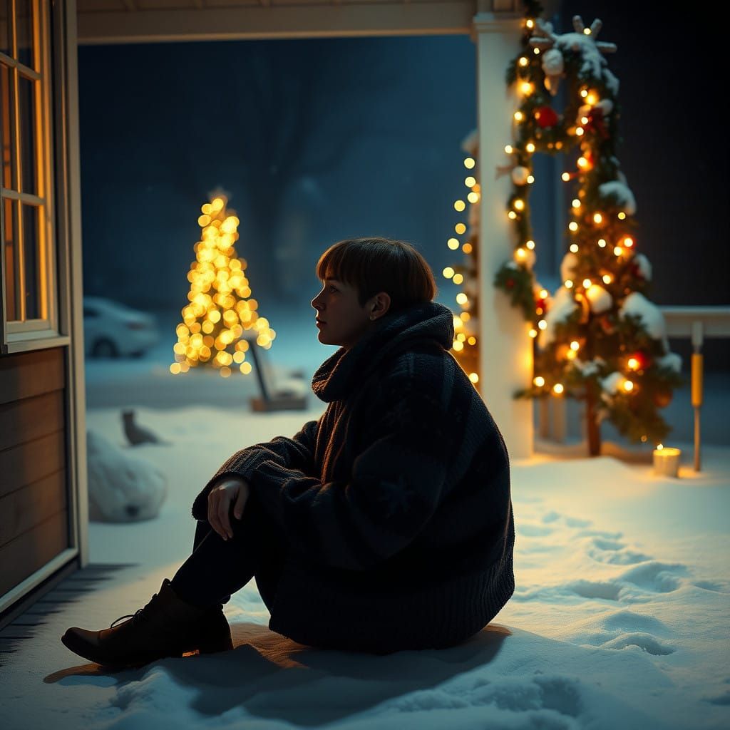 Lonely Christmas Night in Winter Wonderland