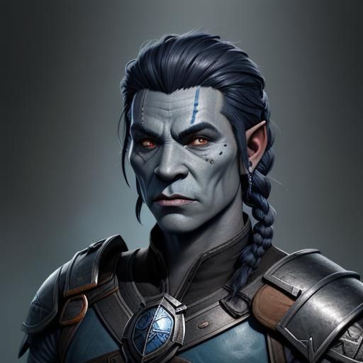 Half-Orc Teenager in Detailed Fantasy Art