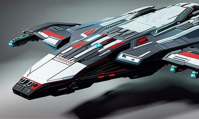 Halo Inspired Banished Warship in Deep Space