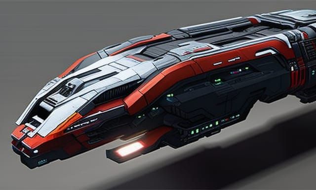 Halo-Inspired Warship Battleship Concept Art in Deep Space