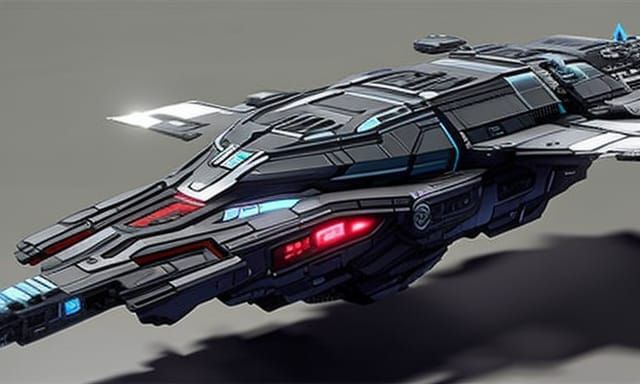 Halo-Inspired Banished Warship in Deep Space