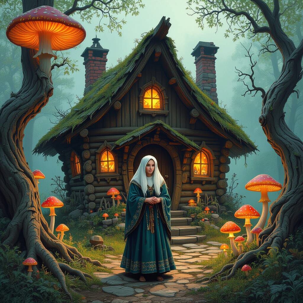 Baba Yaga's House in a Forest