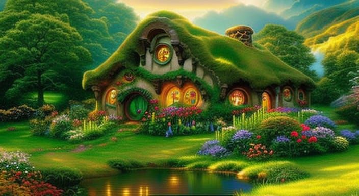 Idyllic Hobbit Homes in Sunlit Farmlands