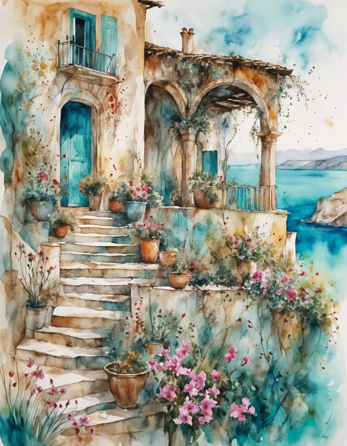 Stepping down to the sea