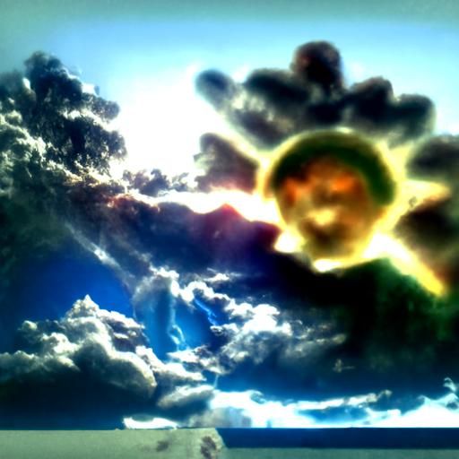 Heavenly Sunshine Beams on Distant Planet