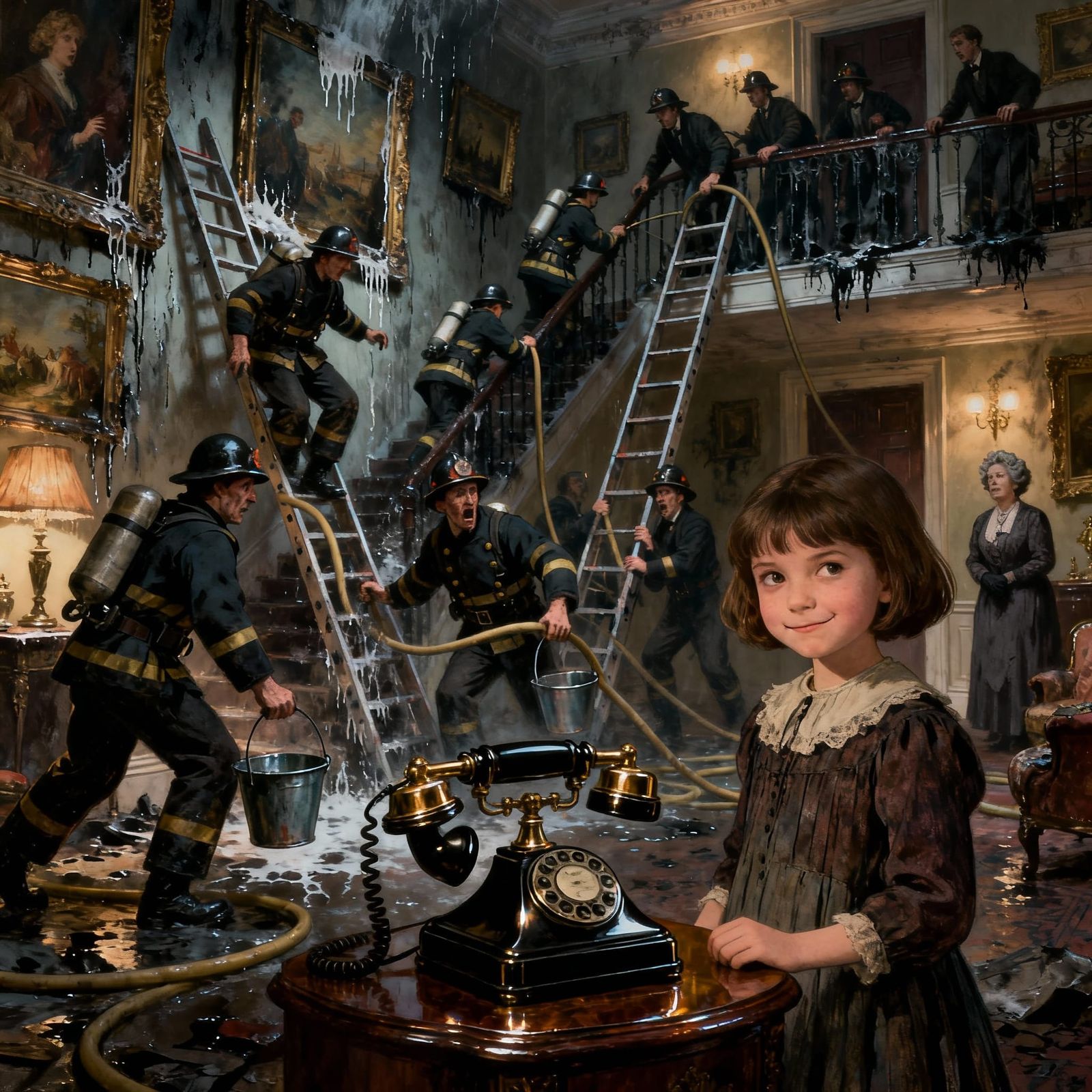 Edwardian Child Causes Chaos with Antique Telephone