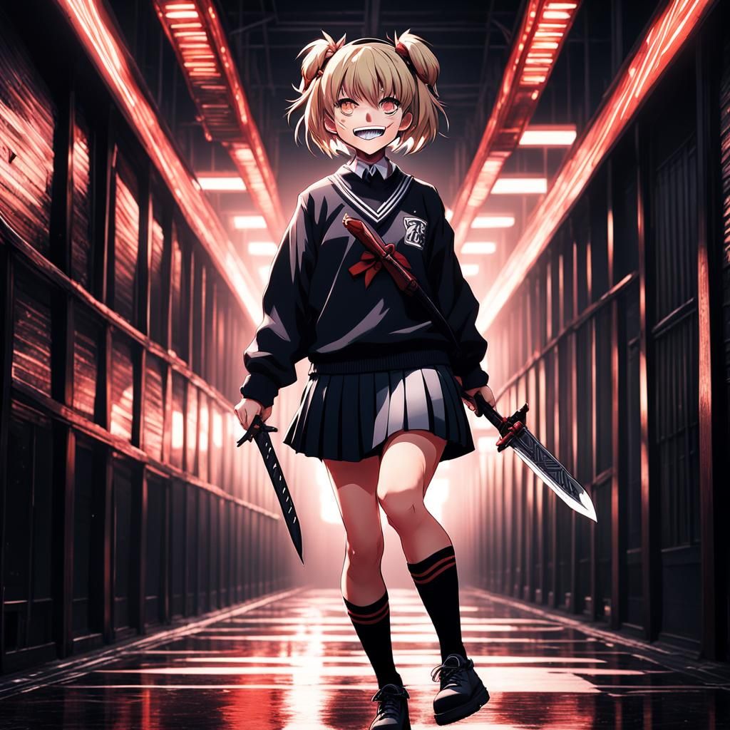 Himiko Toga: Maniacal Grin in 3D Anime Art