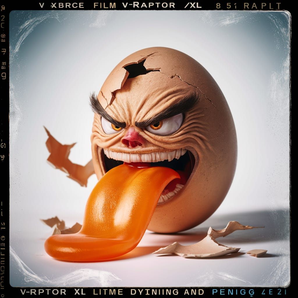 Extraordinary Angry Egg with Yolk Tongue
