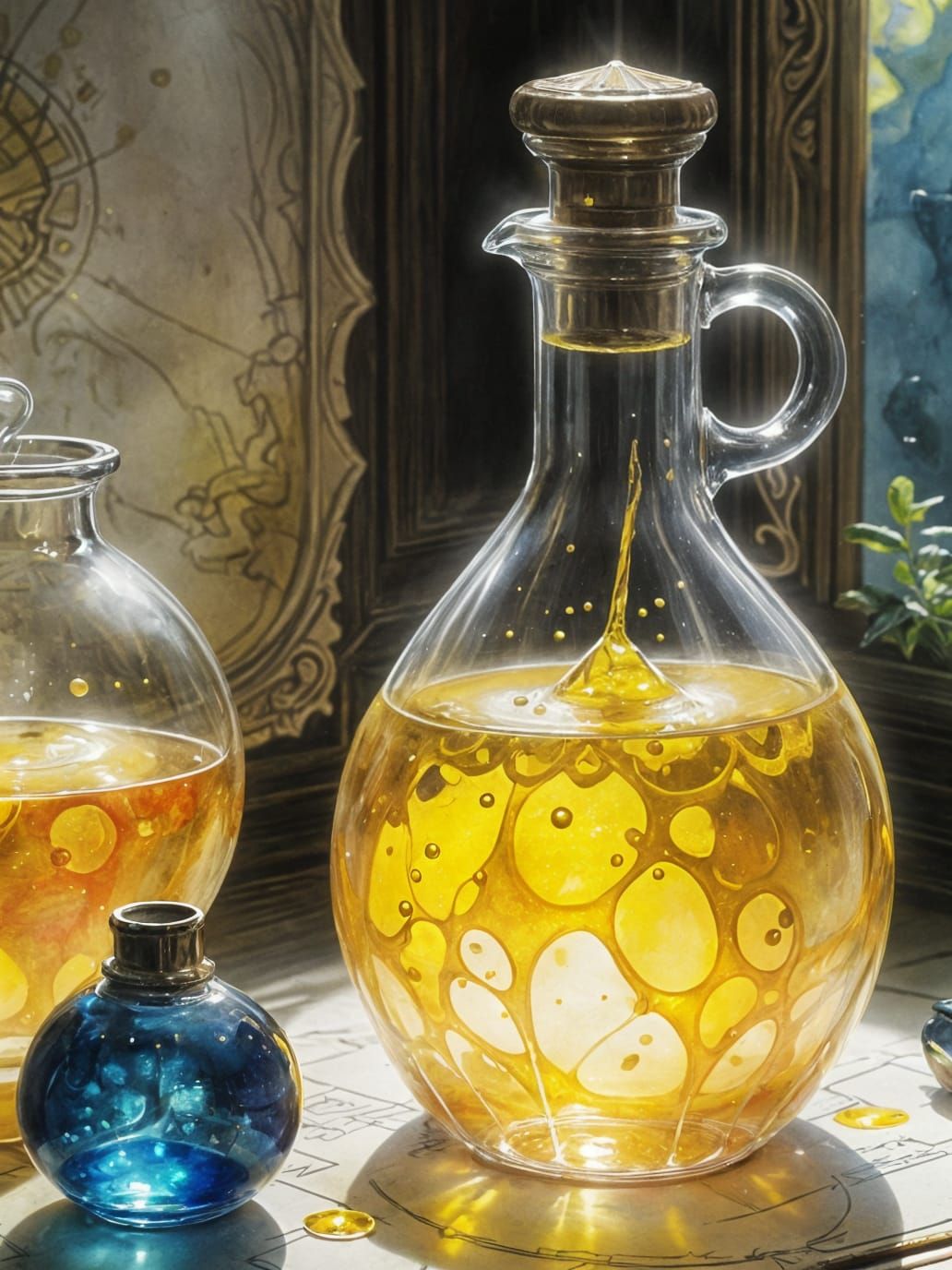 Potion of Daylight Radiates Light in Fantasy Art
