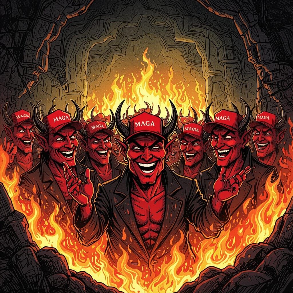 Infernal Welcome: A Doré-inspired Vision of Hell