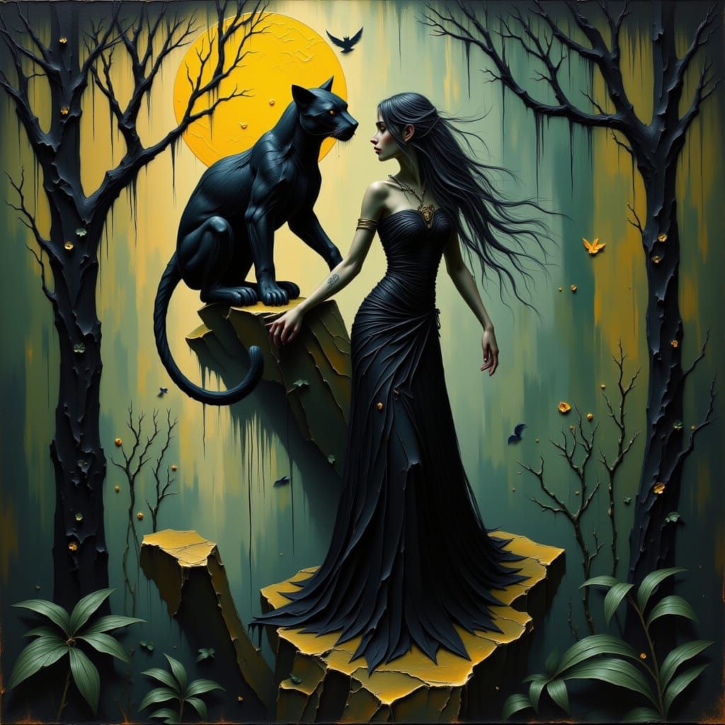 Jungle Priestess with Panther Pet