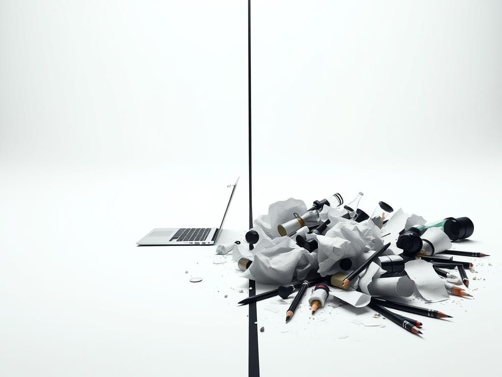 High-Contrast Conceptual Art of Deadline in Op Art Style