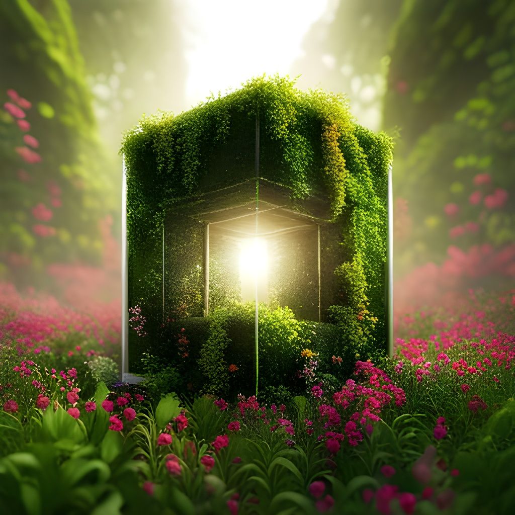 Overgrown Clear Cube: A Photorealistic CGI Diorama