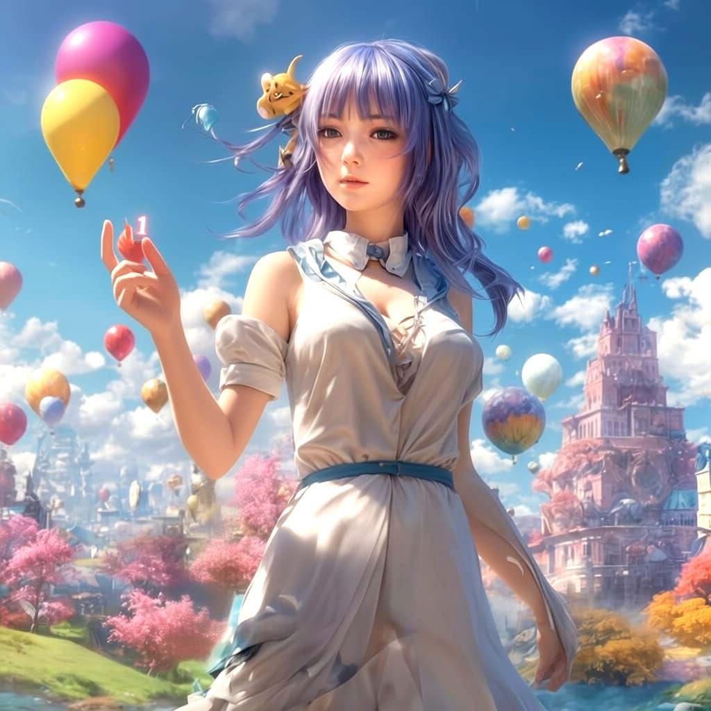 Detailed 3D Anime Art Inspired by WLOP