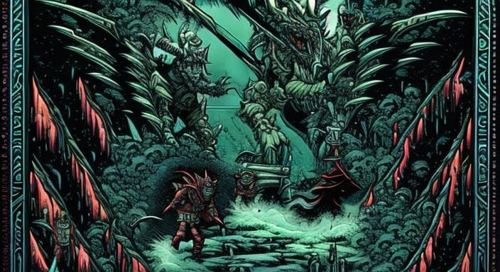 Zombie Queen in Dark Fantasy Horror Style