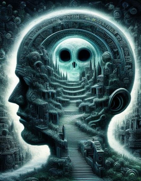 👽👻😱, intricate intrusive memories, Escher + 2 Lora