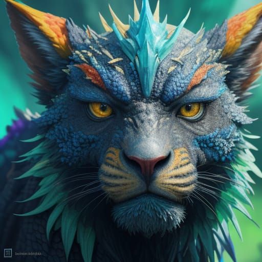 Vibrant Digital Painting of Diverse Fauna in Ecosystems