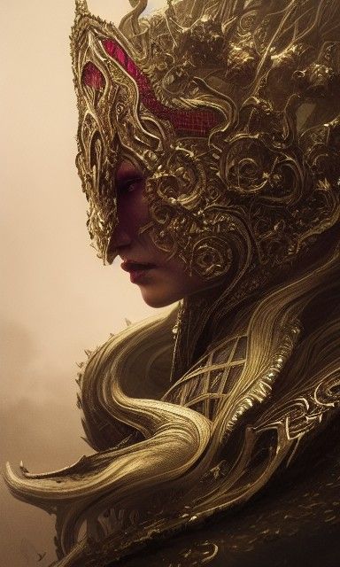 Orchid Queen Portrait in Hyperrealistic Horror Art