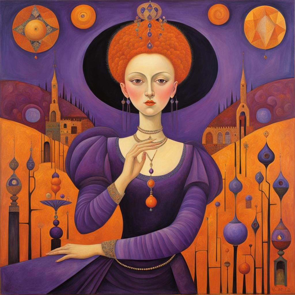 Ornate Kingdom in Oils: A Visionary Painting