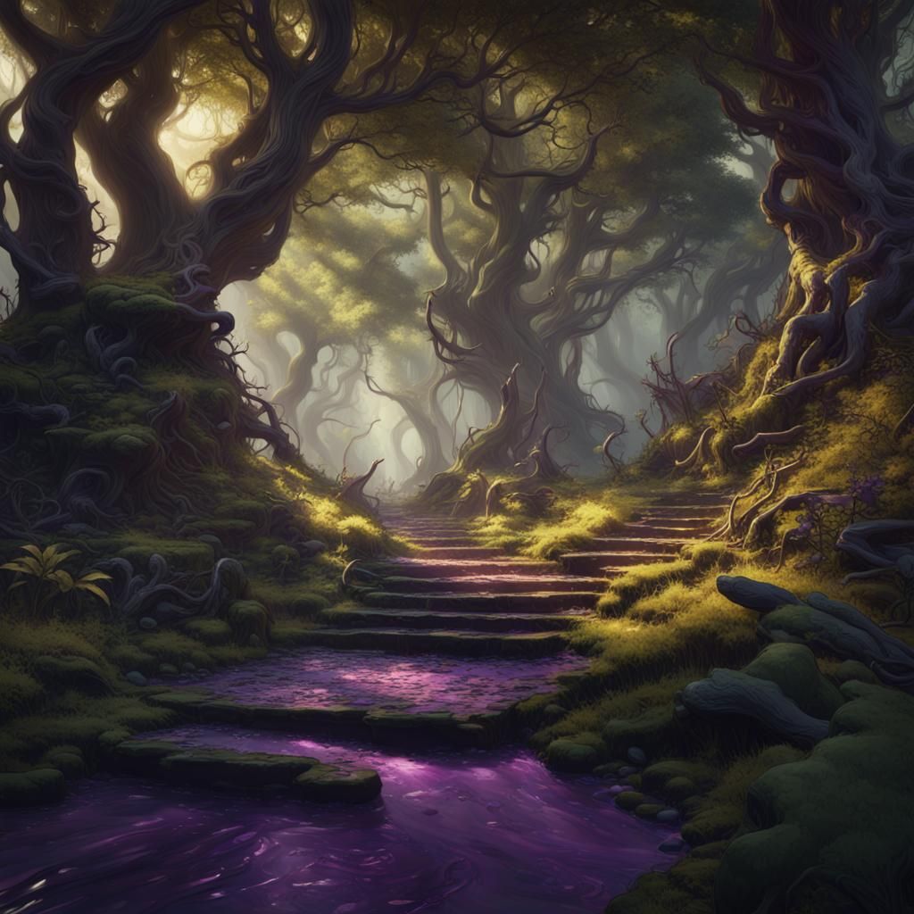 Enchanted Forest Thicket: A Dark Fantasy Masterpiece