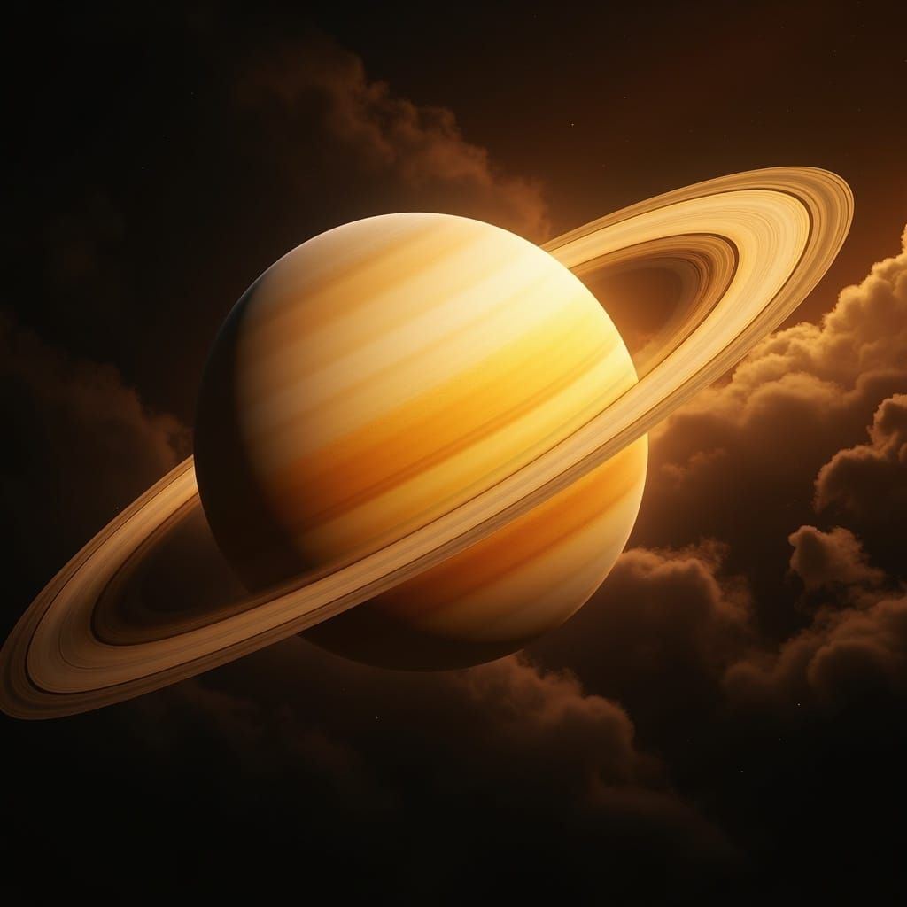 Saturn's Golden Majesty