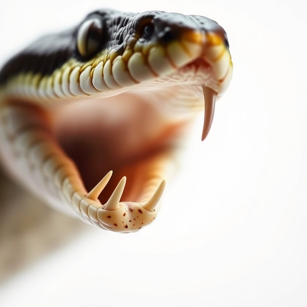 Snake's Razor-Sharp Maw in Close-Up