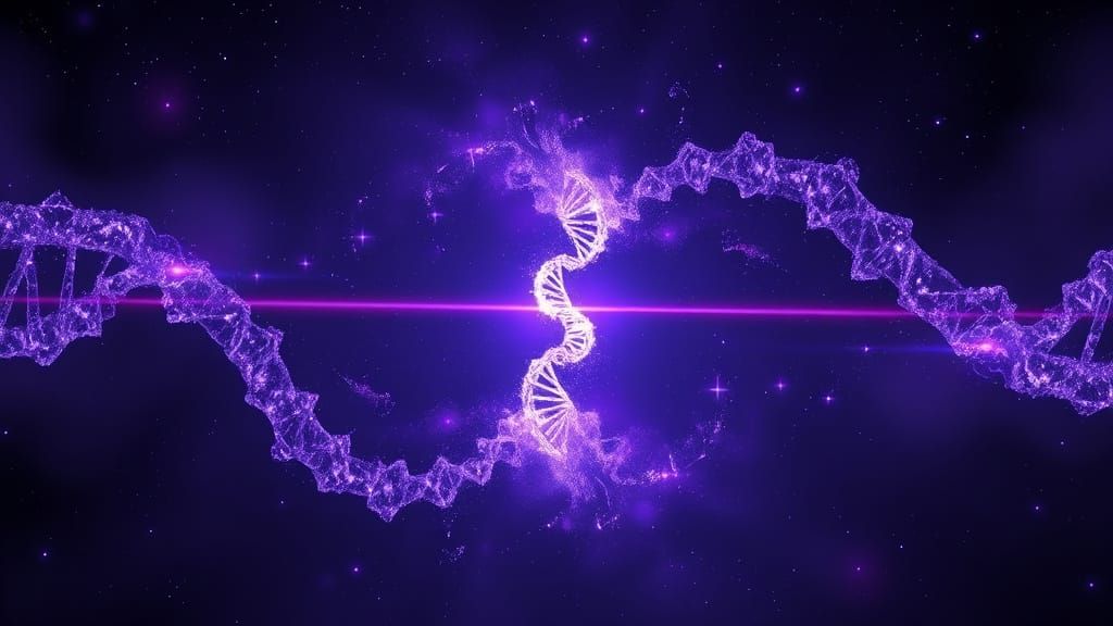 Ethereal Galaxy: Fractal Double Helix in Space