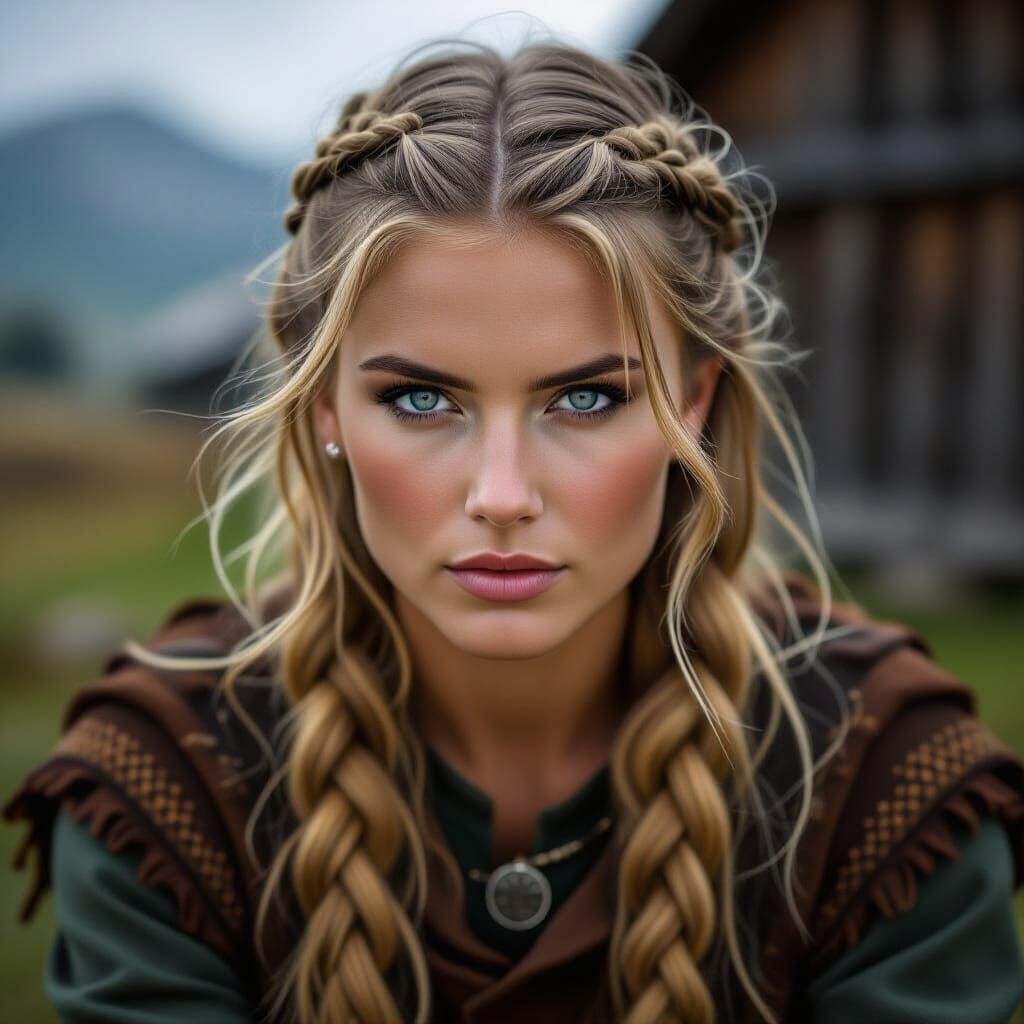 Viking Woman Portrait in High Definition