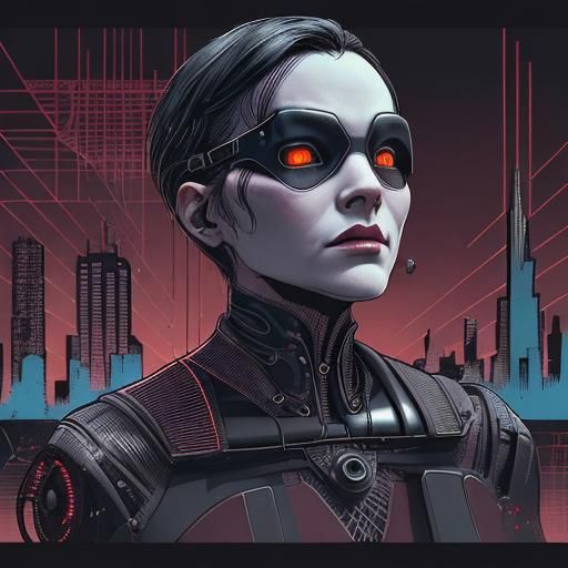 Cyborg Revealed in Gothic Gotham Cityscape