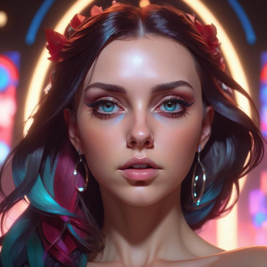 Musicians Portrait in Biopunk Art Deco Style