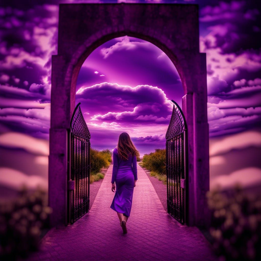 Epic Walk Towards Heaven's Gate in HDR