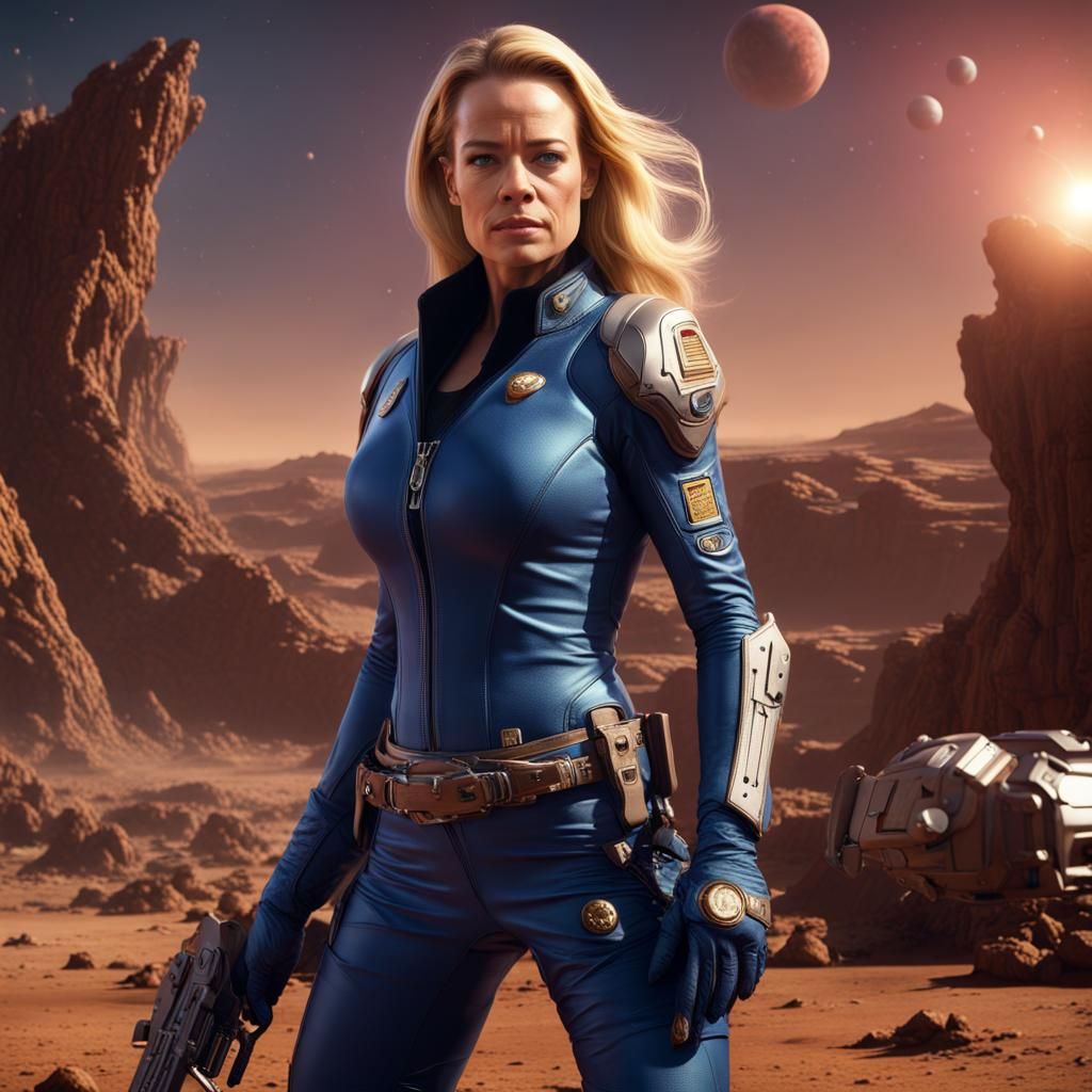 Space Cowboy: Jeri Ryan in Digital Art