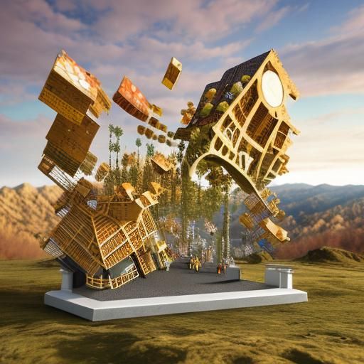 Gritty Sci-Fi Diorama in Retro Style