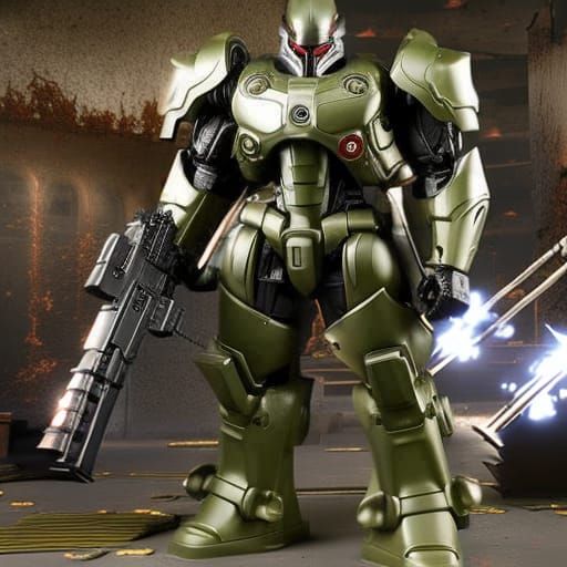 Fallout Tactics Custom Power Armor, Gauss Rifle