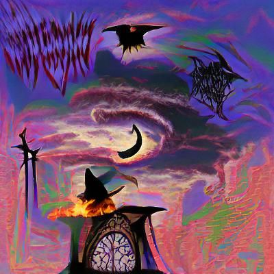 Mysterious Figure Under a Blood-Red Sky