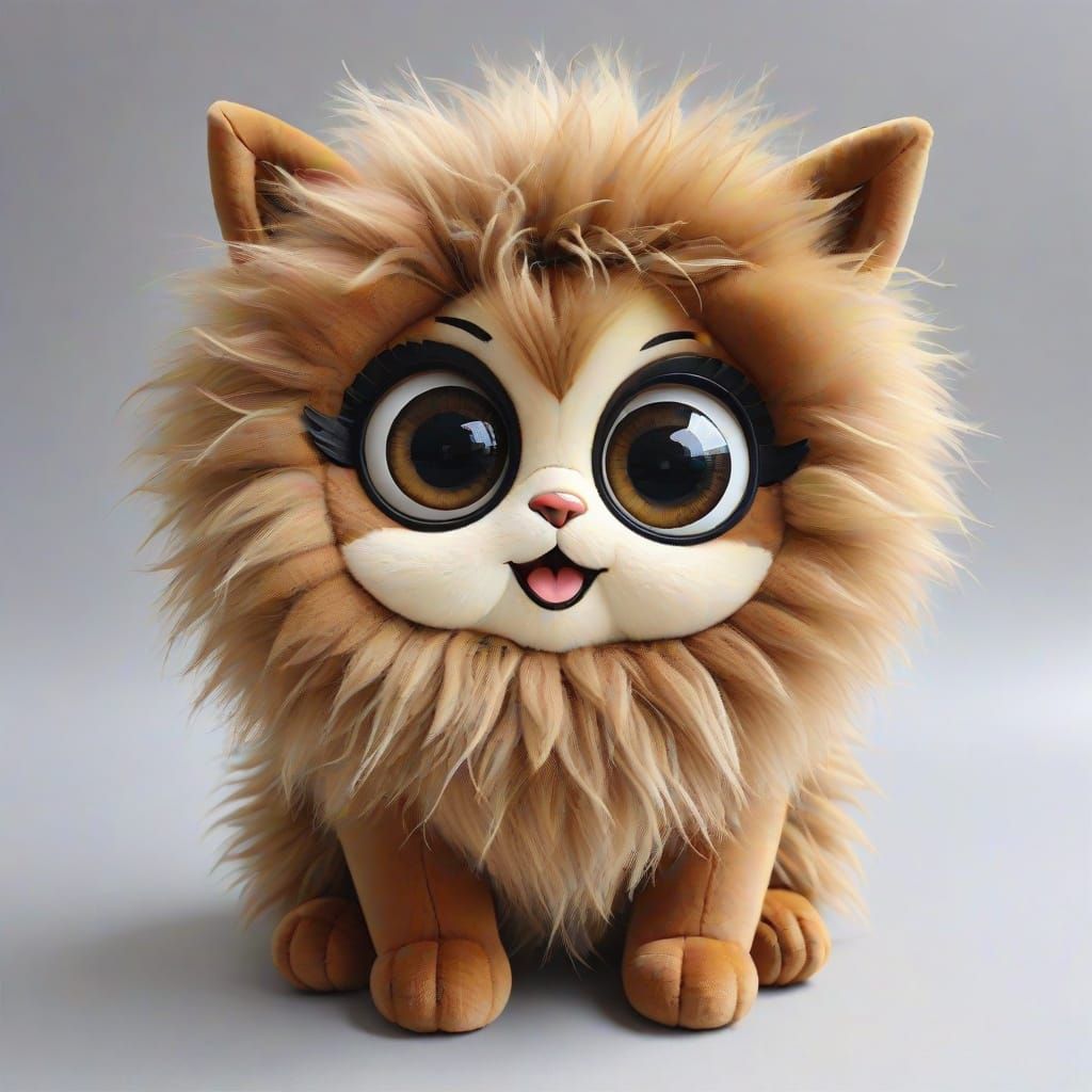 Whimsical Creature in Vibrant Earth Tones