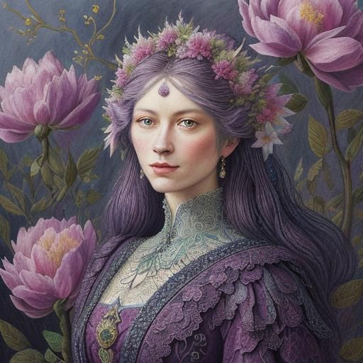 Barn Owl on Blossom Branch in Oil Pastel